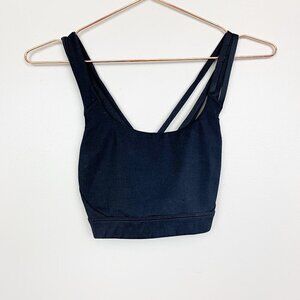 Athleta Black Strap Back Sports Bra Size Small